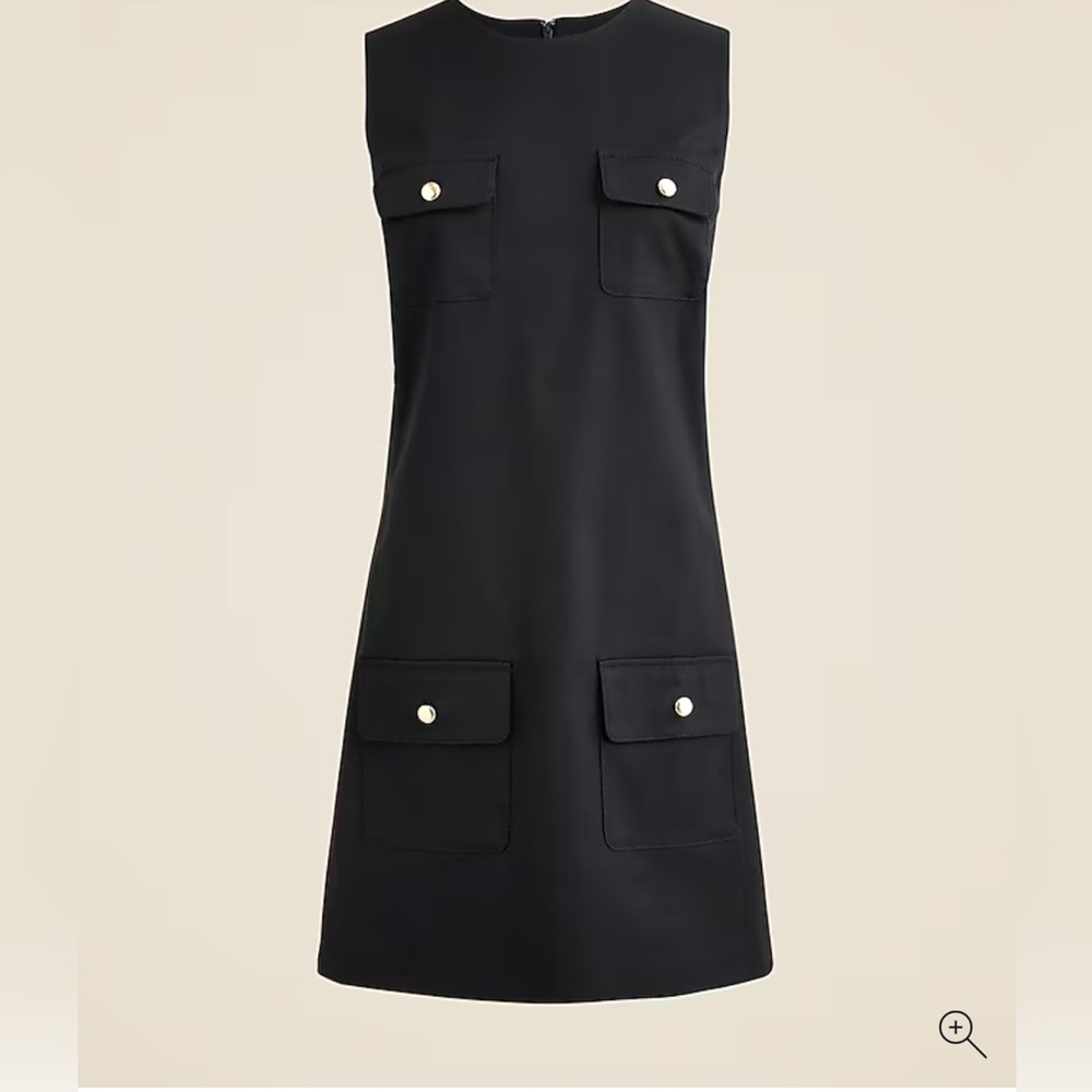 J. Crew Patch-pocket shift dress in stretch chino, size M